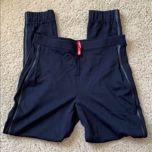 SPANX leggings with a side strip of faux leather